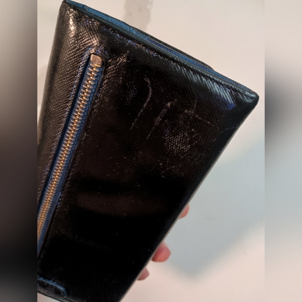 Prada Saffiano Bow Continental Wallet Black - Picture 10 of 16